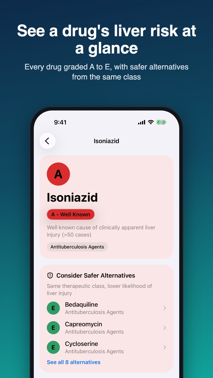 LiverTox Mobile app screenshot
